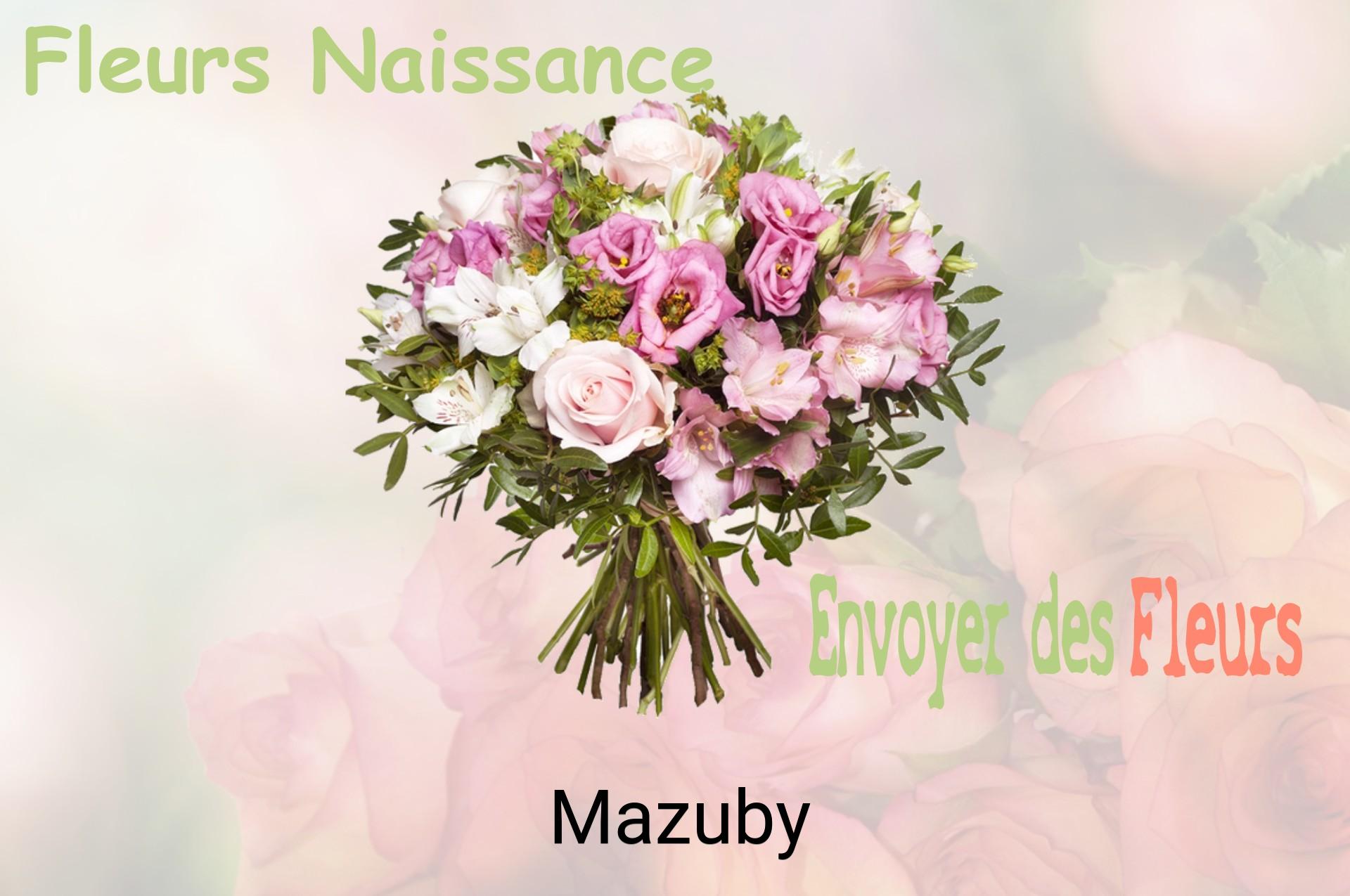 Bouquet de fleurs de naissance livré à Mazuby